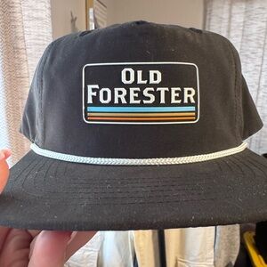 Source Unknown Black Old Forester Patch Cap with Rope Trim